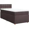 vidaXL Sommier à lattes de lit avec matelas Marron foncé 200x200 cm