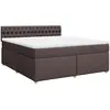 vidaXL Sommier à lattes de lit avec matelas Marron foncé 180x200 cm