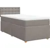 vidaXL Sommier à lattes de lit avec matelas Taupe 180x200 cm Tissu