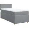 vidaXL Sommier à lattes de lit et matelas Gris clair 90x190 cm Tissu