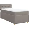 vidaXL Sommier à lattes de lit avec matelas Taupe 90x200 cm Tissu