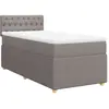 Sommier à lattes de lit avec matelas Taupe 100x200 cm Tissu Vidaxl Taupe