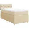 Sommier à lattes de lit avec matelas Crème 90x200 cm Tissu Vidaxl Crème