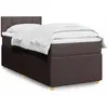 vidaXL Sommier à lattes de lit avec matelas Marron foncé 90x200 cm