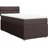 vidaXL Sommier à lattes de lit avec matelas Marron foncé 100x200 cm