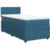 vidaXL Sommier à lattes de lit avec matelas bleu 90x190 cm velours