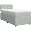 vidaXL Sommier à lattes de lit et matelas Gris clair 90x190 cm Velours