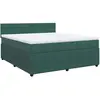 vidaXL Sommier à lattes de lit et matelas Vert foncé 180x200cm Velours