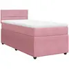 vidaXL Sommier à lattes de lit avec matelas Rose 160x200 cm Velours