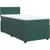 vidaXL Sommier à lattes de lit et matelas Vert foncé 140x200cm Velours