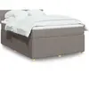vidaXL Vidaxl Sommier À Lattes De Lit Avec Matelas Taupe 140x190 Cm Tissu