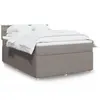 Sommier à lattes de lit avec matelas Taupe 140x190 cm Tissu Vidaxl Taupe