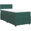 vidaXL Sommier à lattes de lit avec matelas Vert foncé 90x190 cm