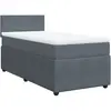 vidaXL Sommier à lattes de lit et matelas Gris foncé 80x200 cm Velours