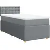 vidaXL Sommier à lattes de lit avec matelas Gris clair 180x200cm Tissu