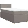 vidaXL Sommier à lattes de lit avec matelas Taupe 180x200 cm Tissu