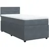 vidaXL Sommier à lattes de lit et matelas Gris foncé 80x200 cm Velours