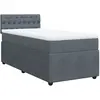 vidaXL Sommier à lattes de lit et matelas Gris foncé 80x200 cm Velours