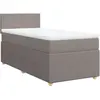 vidaXL Sommier à lattes de lit avec matelas Taupe 180x200 cm Tissu