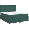 vidaXL Sommier à lattes de lit et matelas Vert foncé 180x200cm Velours