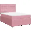vidaXL Sommier à lattes de lit avec matelas Rose 160x200 cm Velours