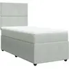 vidaXL Sommier à lattes de lit et matelas Gris clair 140x200cm Velours