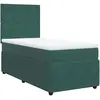 vidaXL Sommier à lattes de lit et matelas Vert foncé 140x200cm Velours