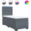 vidaXL Sommier à lattes de lit et matelas Gris foncé 90x190 cm Velours