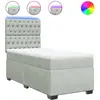 vidaXL Sommier à lattes de lit et matelas Gris clair 90x190 cm Velours