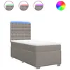 vidaXL Sommier à lattes de lit avec matelas Taupe 90x200 cm Tissu