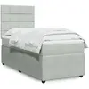 vidaXL Sommier à lattes de lit et matelas Gris clair 90x190 cm Velours