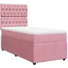 vidaXL Sommier à lattes de lit et matelas Rose 80x200 cm Velours