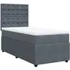 vidaXL Sommier à lattes de lit et matelas Gris foncé 80x200 cm Velours