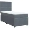 vidaXL Sommier à lattes de lit et matelas Gris foncé 80x200 cm Velours