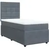 vidaXL Sommier à lattes de lit et matelas Gris foncé 80x200 cm Velours