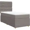 Sommier à lattes de lit avec matelas Taupe 200x200 cm Tissu Vidaxl Taupe