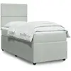 vidaXL Sommier à lattes de lit et matelas Gris clair 100x200cm Velours