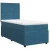 vidaXL Sommier à lattes de lit avec matelas Bleu foncé 100x200 cm