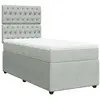 vidaXL Sommier à lattes de lit et matelas Gris clair 100x200cm Velours