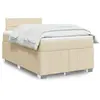 Sommier à lattes de lit avec matelas Crème 120x200 cm Tissu Vidaxl Crème