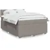 vidaXL Vidaxl Sommier À Lattes De Lit Avec Matelas Taupe 140x190 Cm Tissu