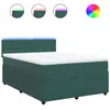 vidaXL Sommier à lattes de lit et matelas Vert foncé 180x200cm Velours
