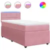 vidaXL Sommier à lattes de lit avec matelas Rose 160x200 cm Velours