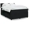 vidaXL Sommier à lattes de lit avec matelas Noir 140x190 cm Velours