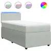vidaXL Sommier à lattes de lit et matelas Gris clair 100x200cm Velours