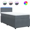 vidaXL Sommier à lattes de lit et matelas Gris foncé 90x200 cm Velours