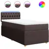 vidaXL Vidaxl Sommier À Lattes De Lit Avec Matelas Marron Foncé 90x200 Cm
