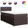 vidaXL Vidaxl Sommier À Lattes De Lit Avec Matelas Marron Foncé 90x200 Cm