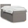 Sommier à lattes de lit avec matelas Taupe 90x200 cm Tissu Vidaxl Taupe