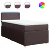 vidaXL Sommier à lattes de lit avec matelas Marron foncé 100x200 cm